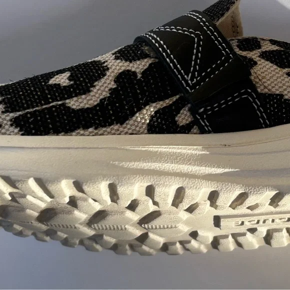 “Hey Dude” Black Cheetah-Leopard Print Slip-On “Nora Mule”Women's Shoes - Picture 7 of 8